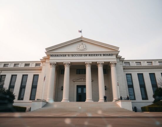 Exterior of the Federal Reserve building in Washington, D.C., representing financial regulation.