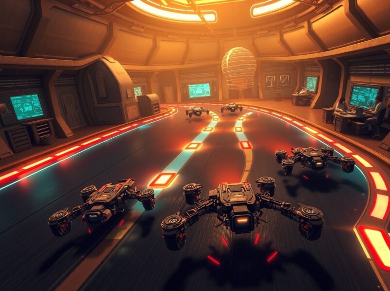 Anduril AI Grand Prix autonomous drone competition with engineers developing software for futuristic racing