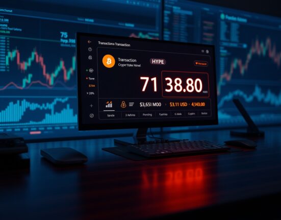 Digital dashboard showing a large HYPE token transaction worth $3.02 million from an anonymous whale.