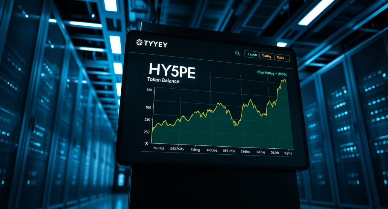 A cryptocurrency trading screen showing a large HYPE token balance and staking data, representing a whale's significant position.