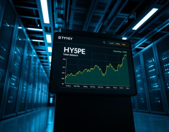A cryptocurrency trading screen showing a large HYPE token balance and staking data, representing a whale's significant position.