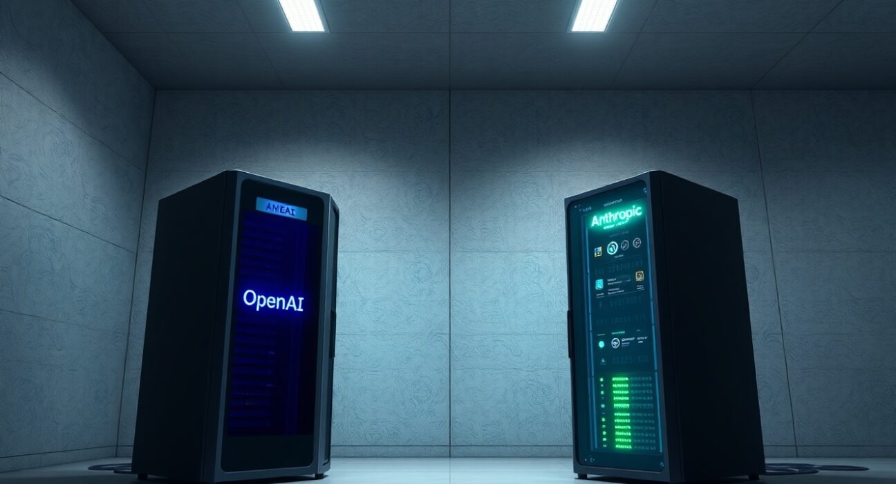 Competition between Anthropic and OpenAI AI infrastructure causing investor reevaluation