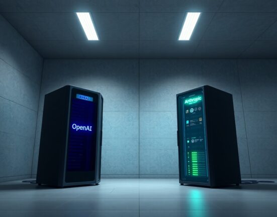 Competition between Anthropic and OpenAI AI infrastructure causing investor reevaluation