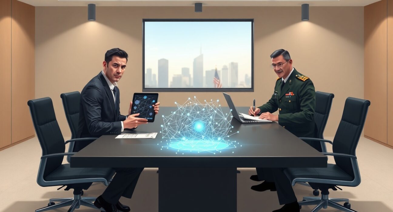 Anthropic Pentagon deal negotiation between AI startup executive and military official over control