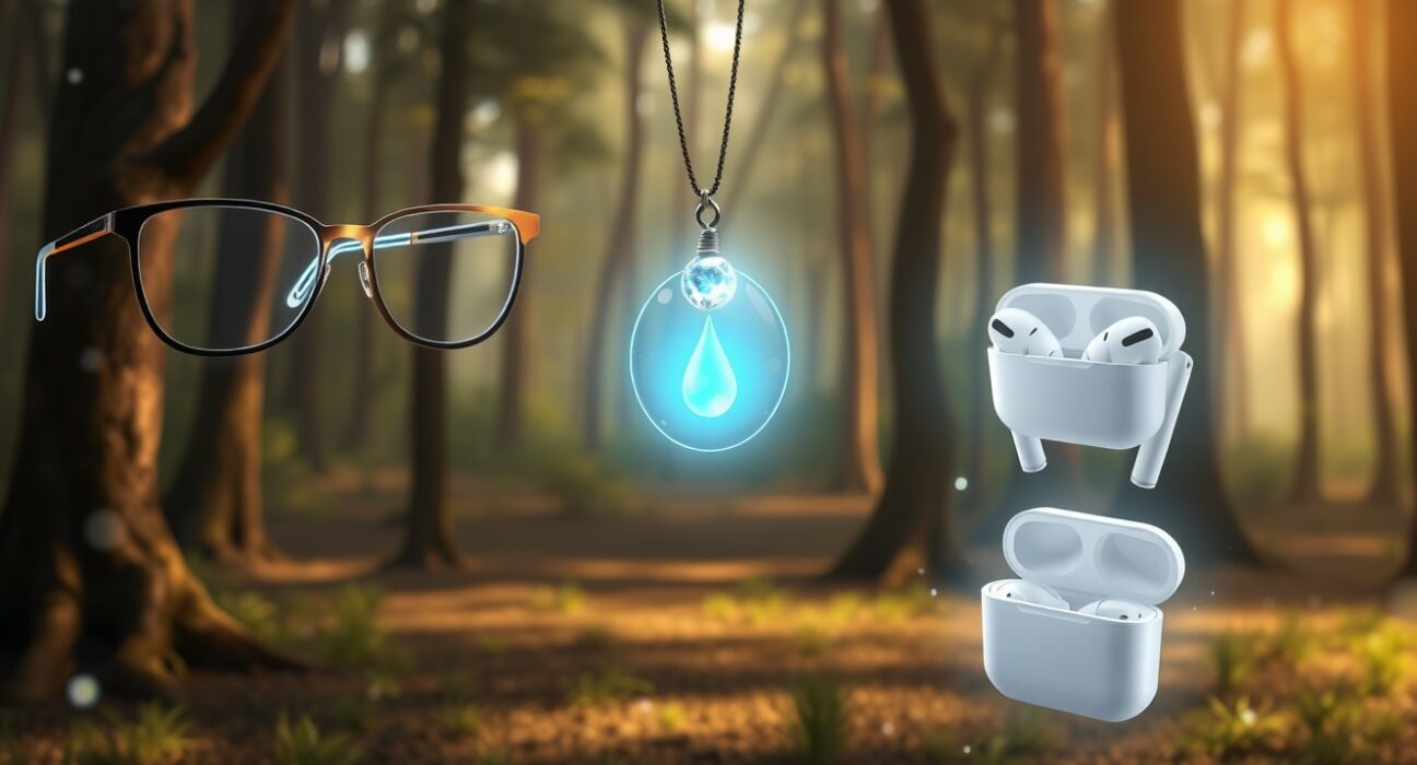 Apple's three AI wearable devices in development including smart glasses, AI pendant, and enhanced AirPods