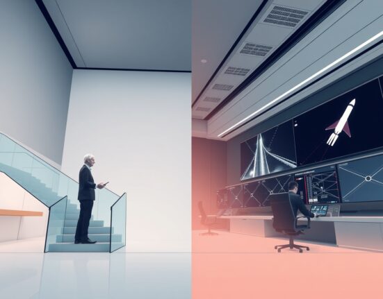 Apple CEO transition and Elon Musk Cursor acquisition news illustration