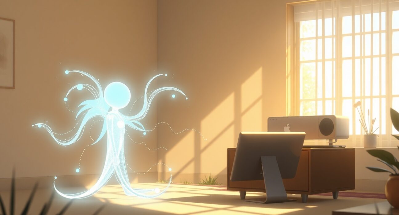 Concept of Apple's new Siri AI chatbot, Campos, as a friendly digital assistant integrated with iOS devices.