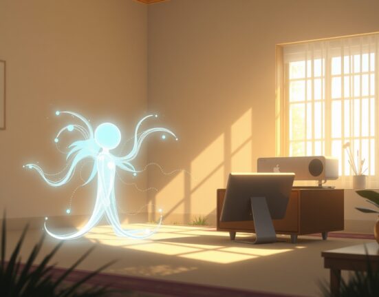 Concept of Apple's new Siri AI chatbot, Campos, as a friendly digital assistant integrated with iOS devices.