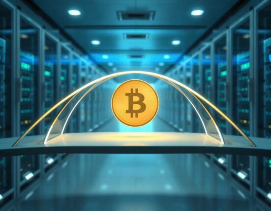 Digital bridge symbolizing cross-chain USDC transfers on Aptos via Circle's CCTP V2