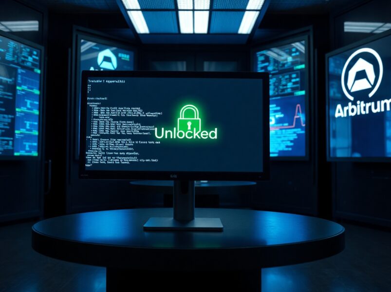 Blockchain security operations center with monitors showing successful transaction approval for Kelp DAO fund recovery.