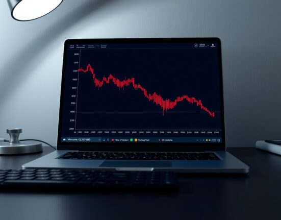 Analysis of the ARIA token crash showing a dramatic price decline chart on a financial screen.