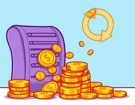 Cartoon illustration of digital coins moving on a blockchain, symbolizing the updated ARKM circulating supply schedule and its market impact.