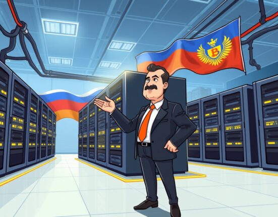 Armenian Prime Minister advocating for national Bitcoin mining, symbolizing the nation's push for digital economic growth.
