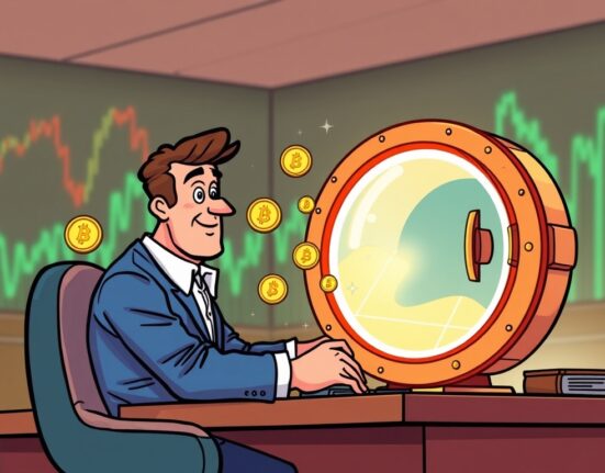 Cartoon showing Arthur Hayes making a large Arthur Hayes crypto sale, impacting the digital asset market.