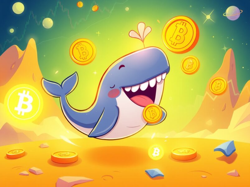 Arthur Hayes ENA cryptocurrency investment depicted as whale trading digital tokens
