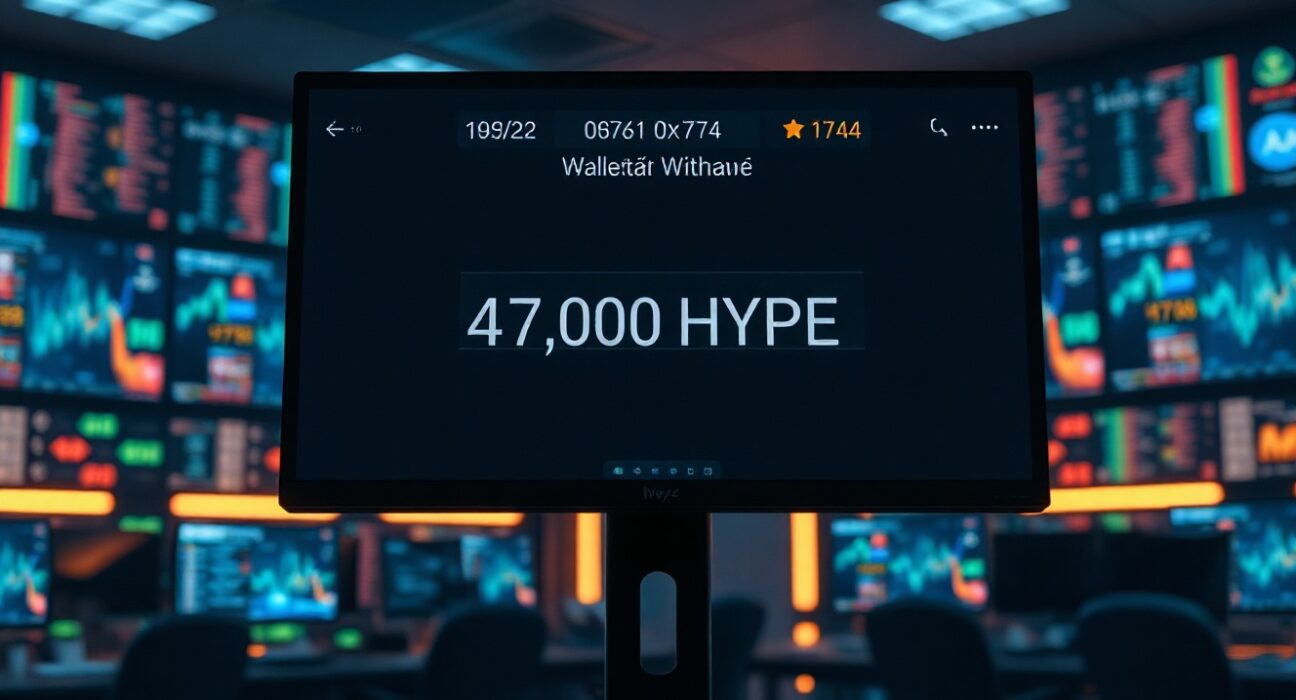 Cryptocurrency exchange interface showing a large HYPE withdrawal transaction linked to Arthur Hayes.
