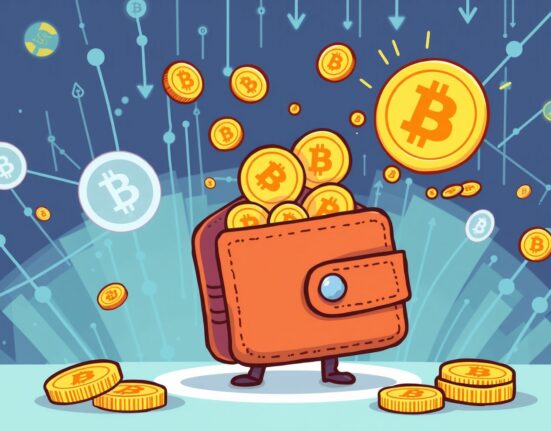 Arthur Hayes wallet cartoon illustration showing cryptocurrency withdrawal from digital exchange