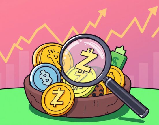 Arthur Hayes ZEC holding portfolio showing Bitcoin and Zcash as dominant cryptocurrencies with growth indicators