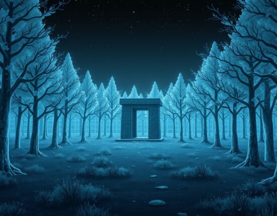 Arweave block production halted, symbolizing a frozen digital archive and network consensus failure.