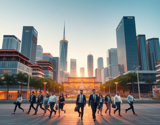 Modern Asian city skyline representing economic growth and innovation driving regional appeal according to HSBC analysis