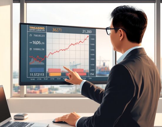 Financial analyst reviews Asia FX currency charts driven by strong export performance in 2025.