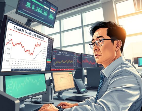Asian currency trader monitors forex markets amid Trump Iran policy news and China PMI data showing cost pressures.