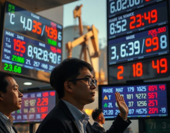 Asian currency exchange board reflecting oil price impact on forex markets