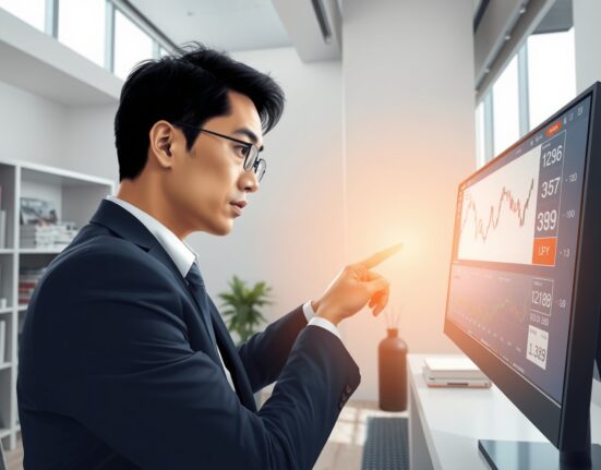 Financial analyst examines Asian currency charts for MUFG stability report