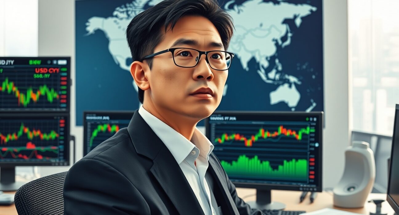 Financial analyst monitors Asian currency markets amid US-Iran ceasefire uncertainty