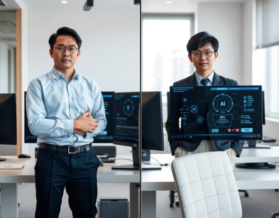 Asian AI professionals in Tokyo and Beijing offices working on AI models amid US export restrictions