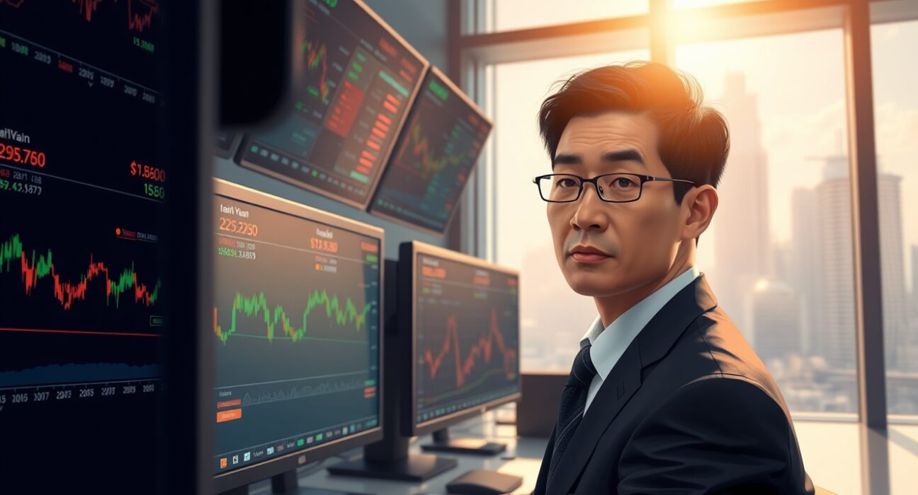 Asian financial analyst monitoring currency markets amid Iran ceasefire uncertainty and US inflation data caution