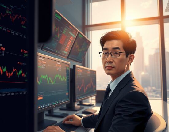 Asian financial analyst monitoring currency markets amid Iran ceasefire uncertainty and US inflation data caution