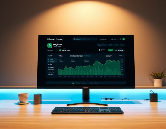 Aster cryptocurrency dashboard showing completed buyback and token burn notification