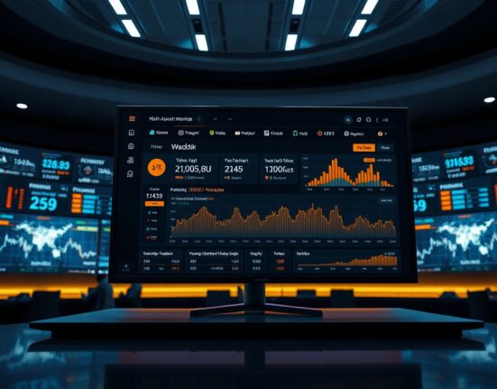 Digital trading interface showing tokenized stock and perpetual futures portfolio
