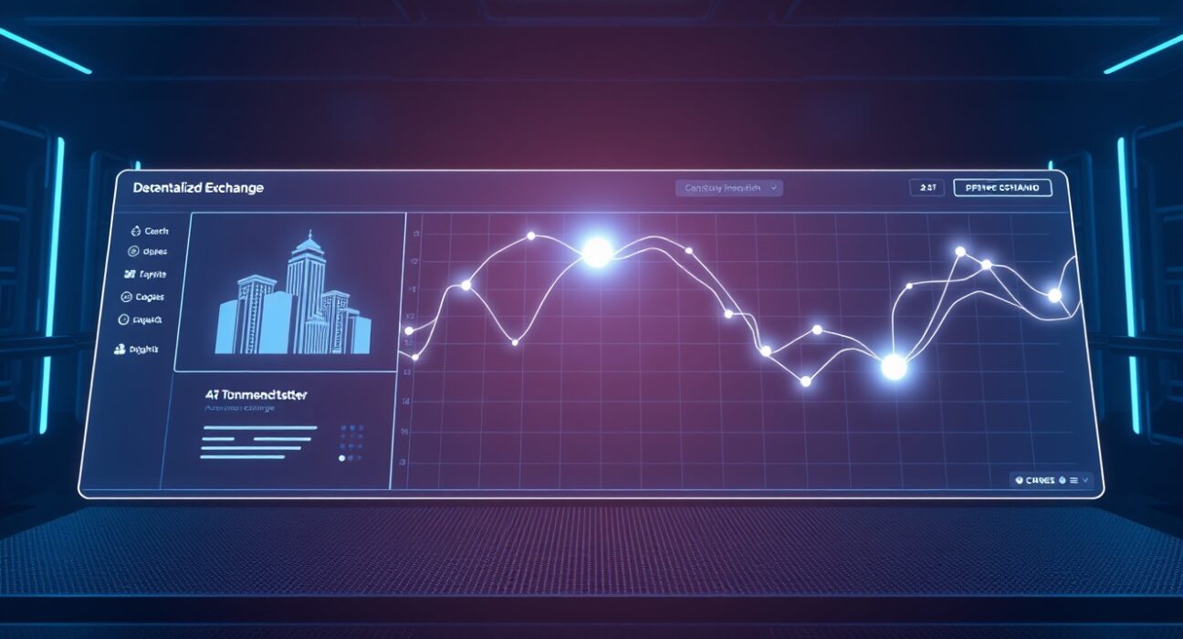 Digital interface symbolizing the Aster DEX and WLFI DeFi partnership for TradFi settlement.