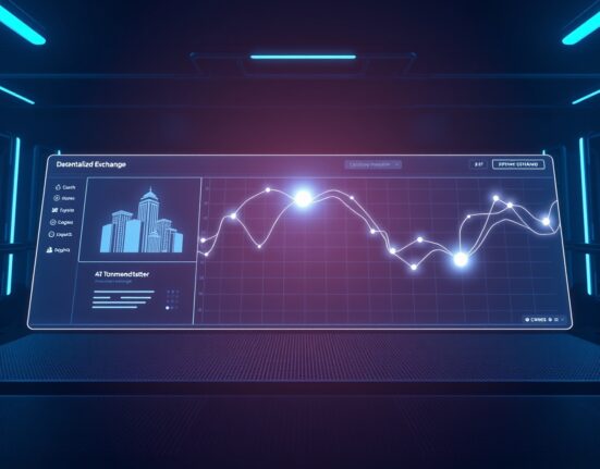 Digital interface symbolizing the Aster DEX and WLFI DeFi partnership for TradFi settlement.