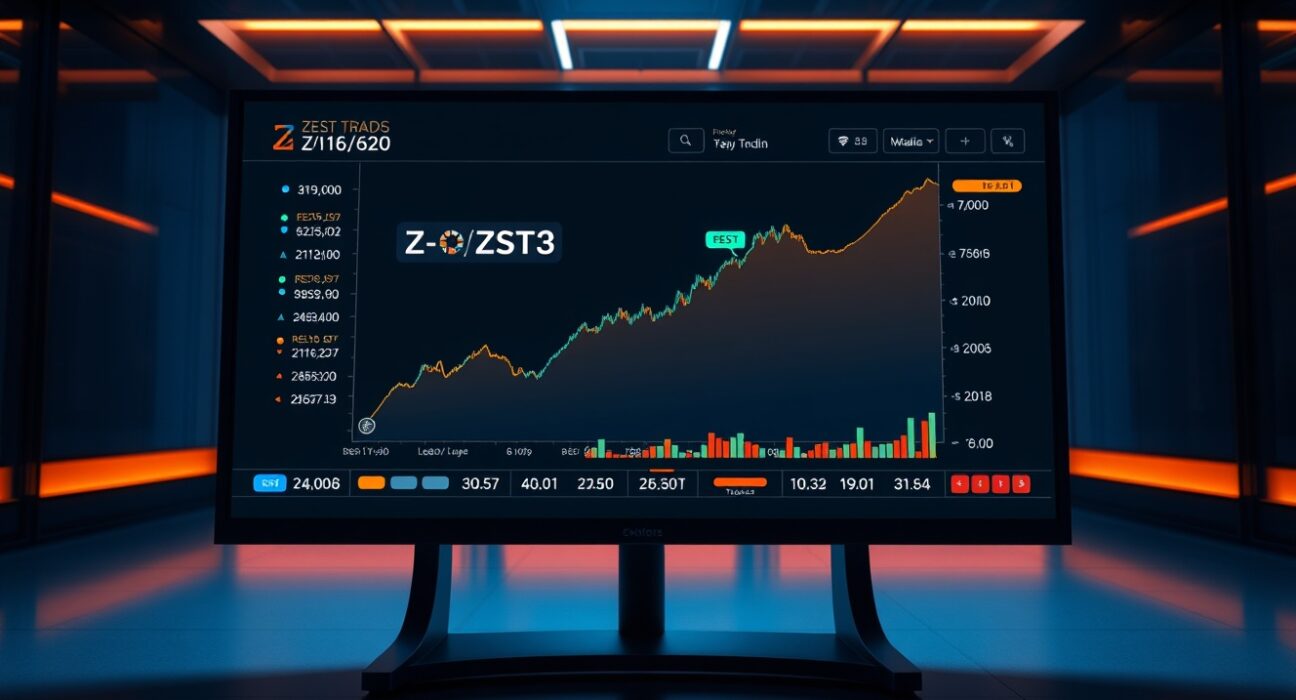 Aster DEX trading interface showing ZEST/USDT pair with a chart and rewards campaign details.