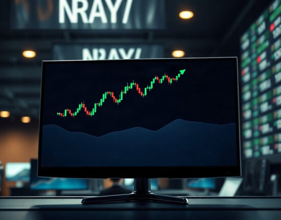 Digital trading platform interface showing perpetual futures charts in a professional trading environment