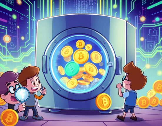 Transparent Aster tokenomics showing digital tokens in public vault for blockchain transparency