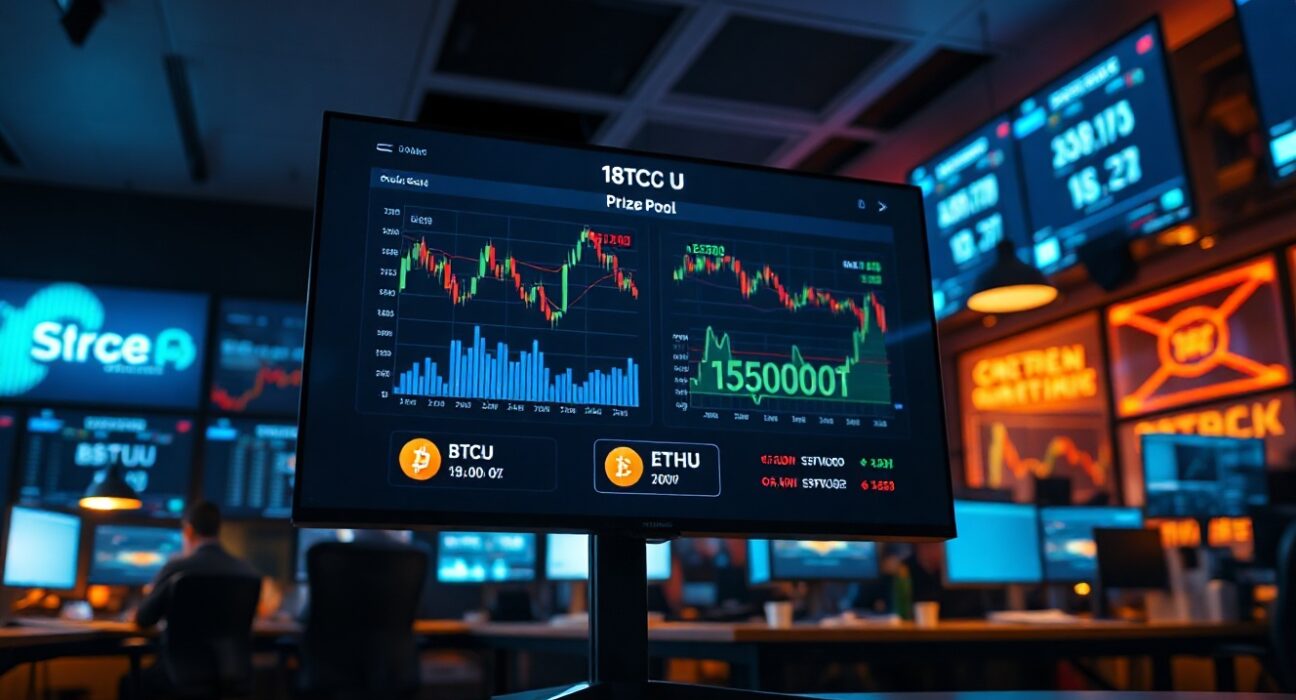 Aster trading competition dashboard showing BTCU and ETHU charts with 150,000 U prize pool