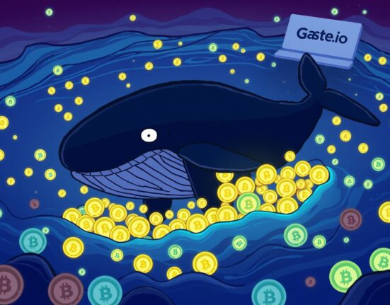 A powerful ASTER whale accumulating a massive pile of ASTER tokens, symbolizing significant market activity and investment.