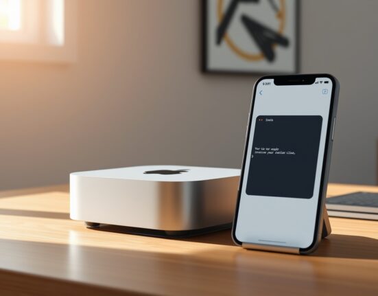 Astropad Workbench remote desktop software monitoring an AI agent on a Mac Mini from an iPhone.