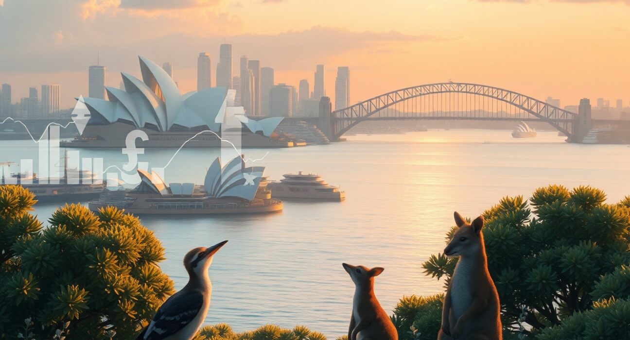 Australian dollar analysis showing economic growth versus central bank policy uncertainty in 2025