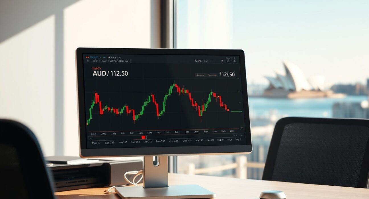 AUD/JPY currency pair analysis on trading terminal after RBA rate decision