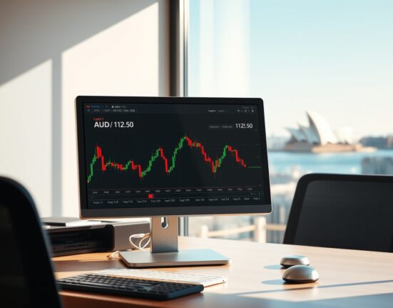 AUD/JPY currency pair analysis on trading terminal after RBA rate decision