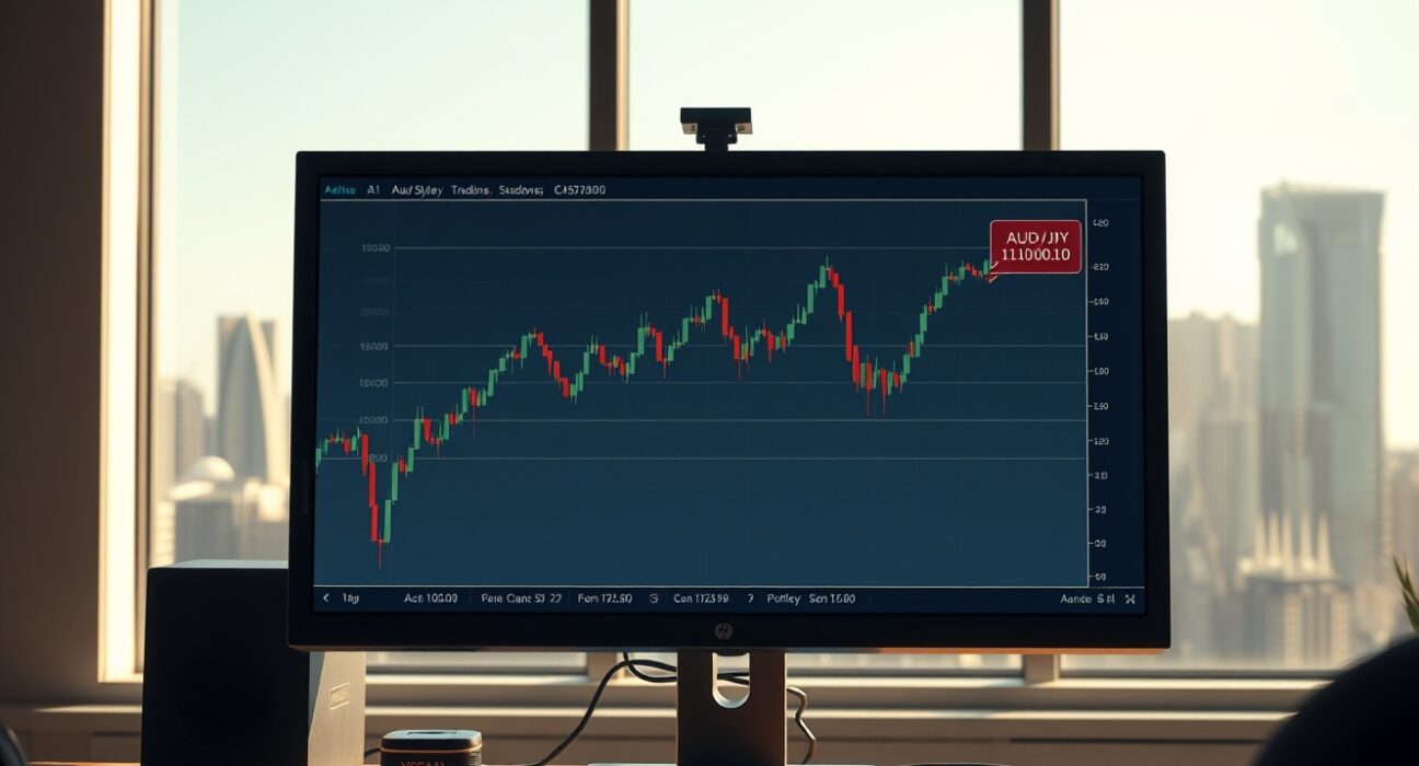 Professional analysis of the AUD/JPY forex chart showing bullish price action above the 110.00 level.