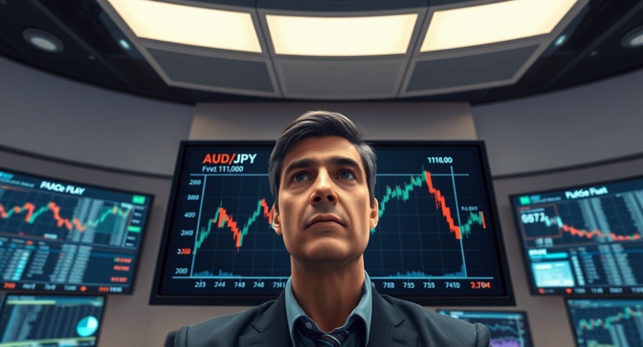 Financial analyst reviews AUD/JPY forex chart following RBA Assistant Governor Christopher Kent's comments supporting the Australian Dollar.