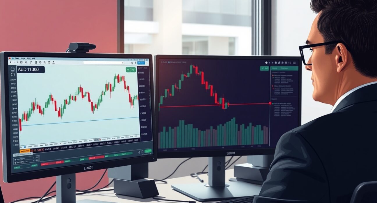 Professional forex analysis of AUD/JPY currency pair showing technical chart patterns and price levels
