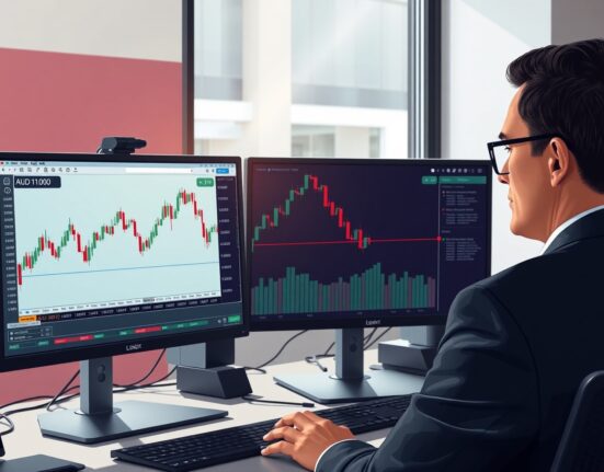 Professional forex analysis of AUD/JPY currency pair showing technical chart patterns and price levels