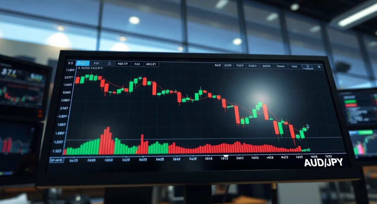 AUD/JPY price chart showing decline to 112.50
